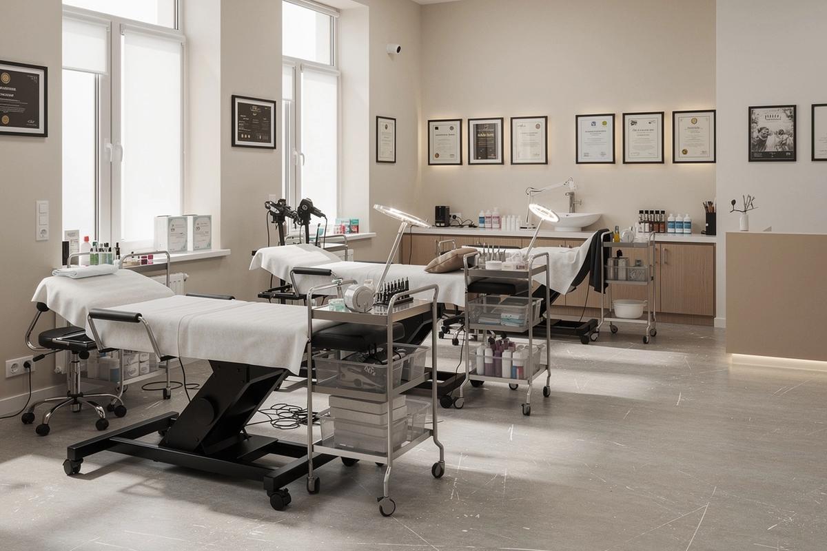 Tattoo and permanent makeup studio interior in Kharkiv